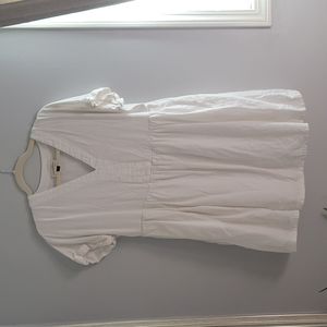 White Loose Short Dress